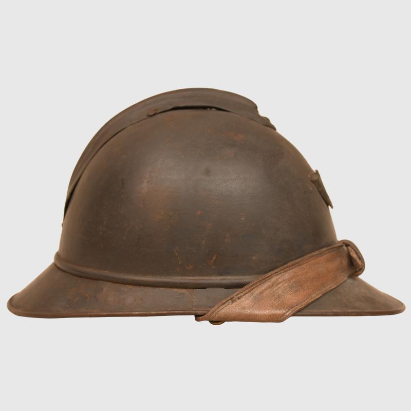 FRENCH WWI ACIER TROMPE CHASSEUR OFFICERS HELMET.