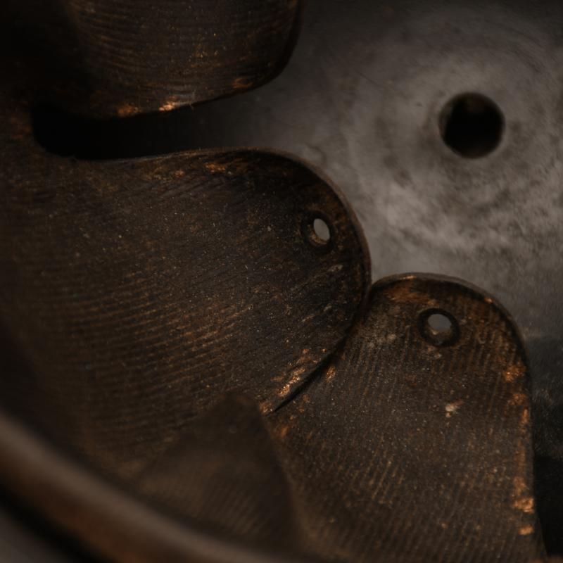 FRENCH WWI ACIER TROMPE CHASSEUR OFFICERS HELMET.
