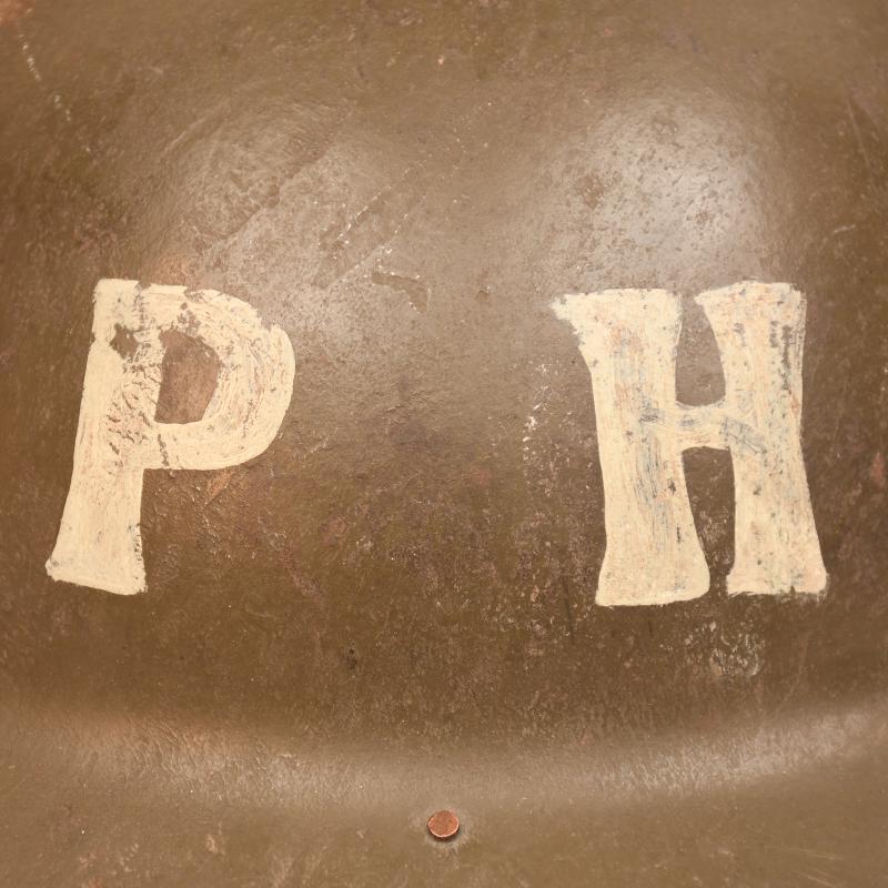 AMERICAN WWII PUBLIC HEALTH BRODIE HELMET.