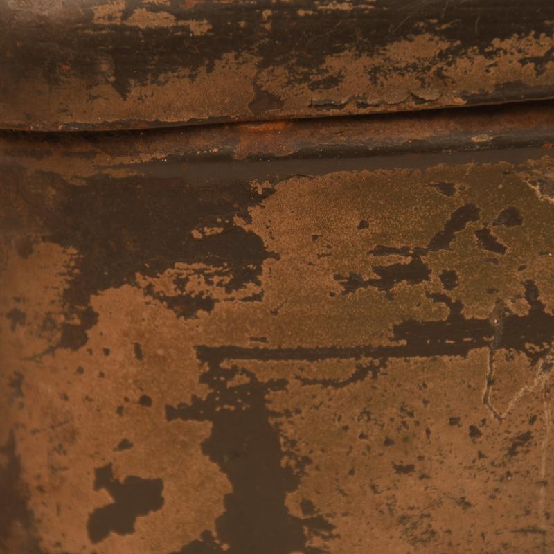 GERMAN WWII CAMOUFLAGE UNIDENTIFIED MOTORCYCLE SPARES CONTAINER.