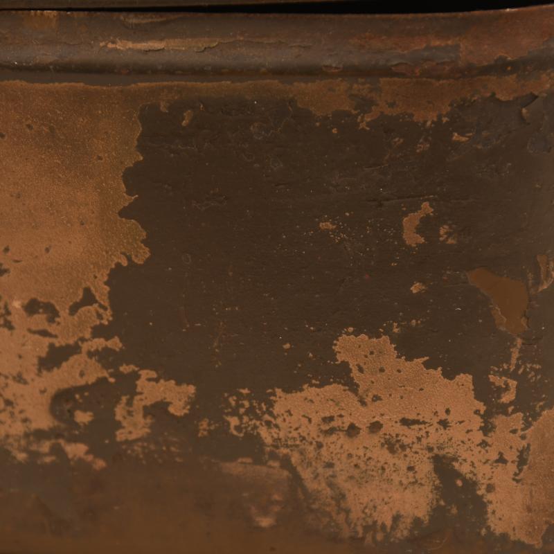 GERMAN WWII CAMOUFLAGE UNIDENTIFIED MOTORCYCLE SPARES CONTAINER.