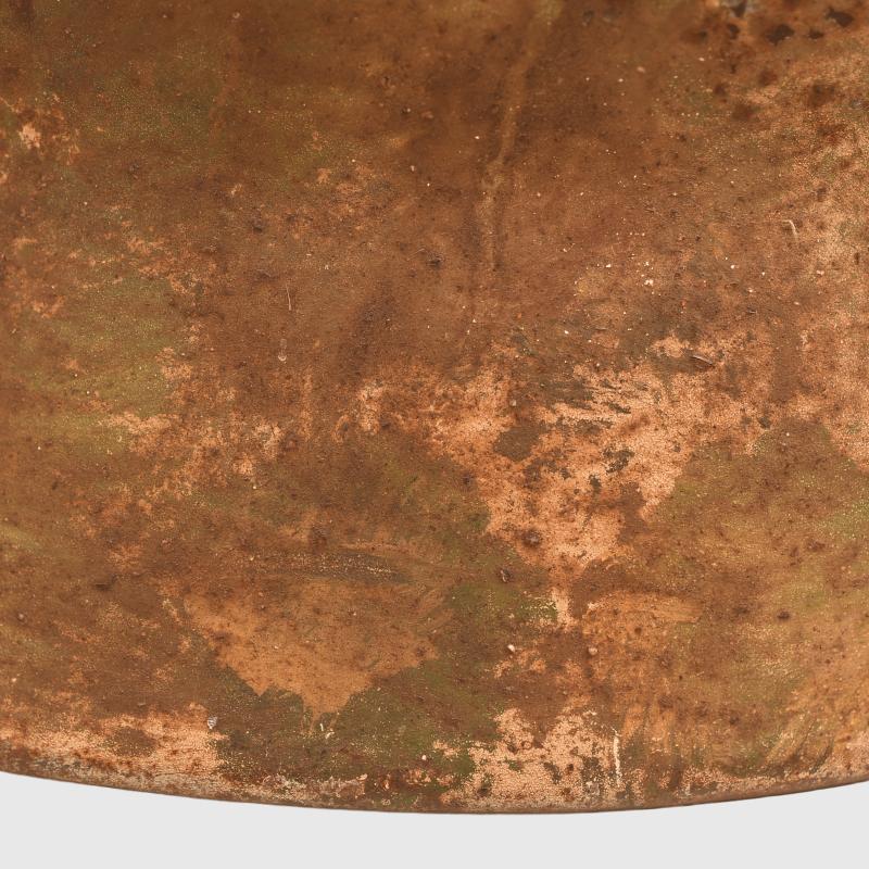 GERMAN WWII ARMY DOUBLE DECAL M.40 CAMOUFLAGE HELMET.
