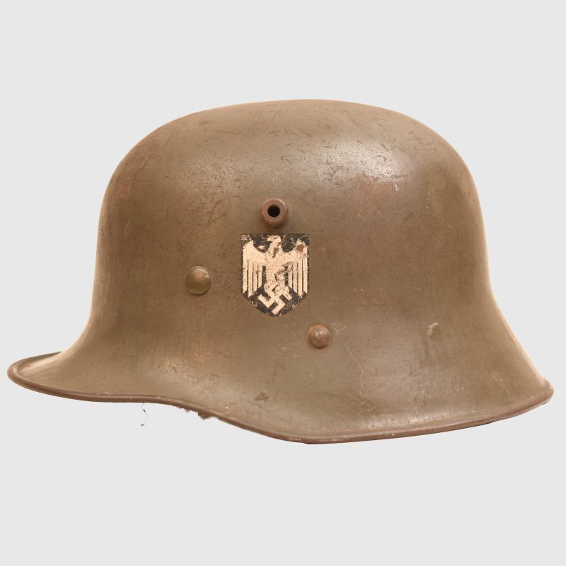 GERMAN WWII M.16 DOUBLE DECAL AUSTRIAN TRANSITIONAL HELMET.