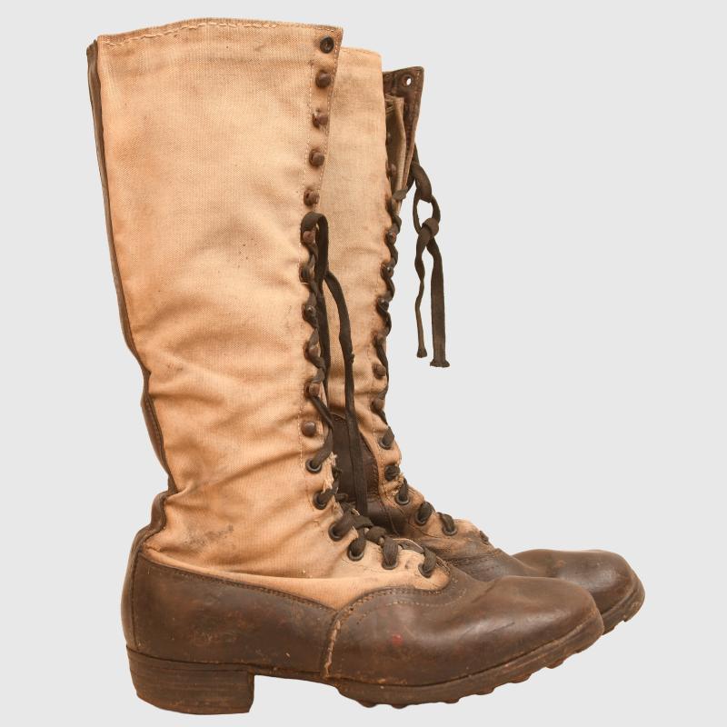 GERMAN WWII 3rd PATTERN AFRIKAKORPS HIGH BOOTS.