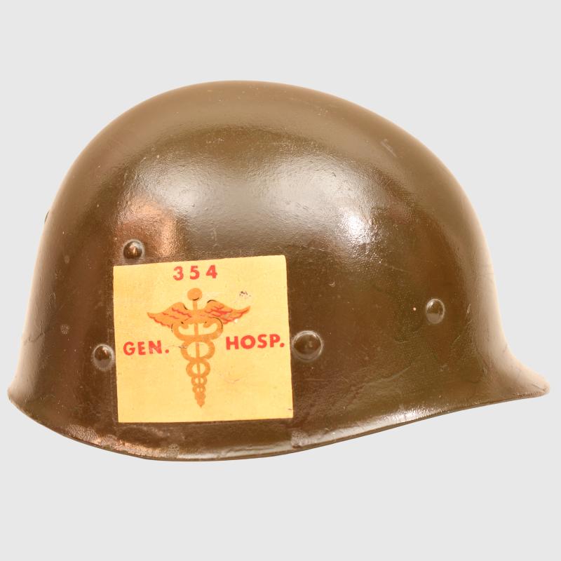 US WWII M1 HELMET LINER IDENTIFIED.