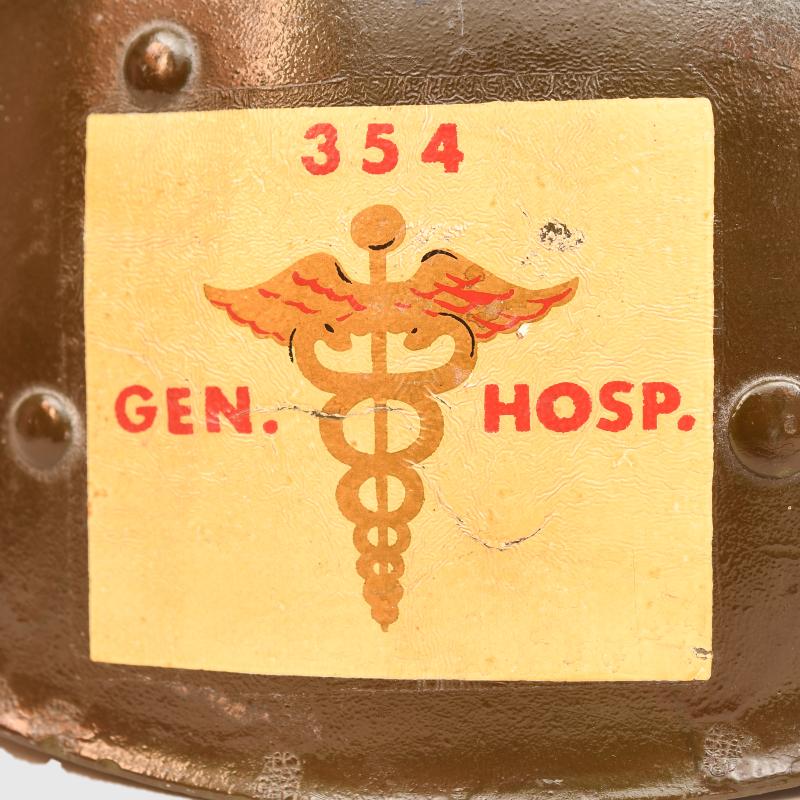 US WWII M1 HELMET LINER IDENTIFIED.