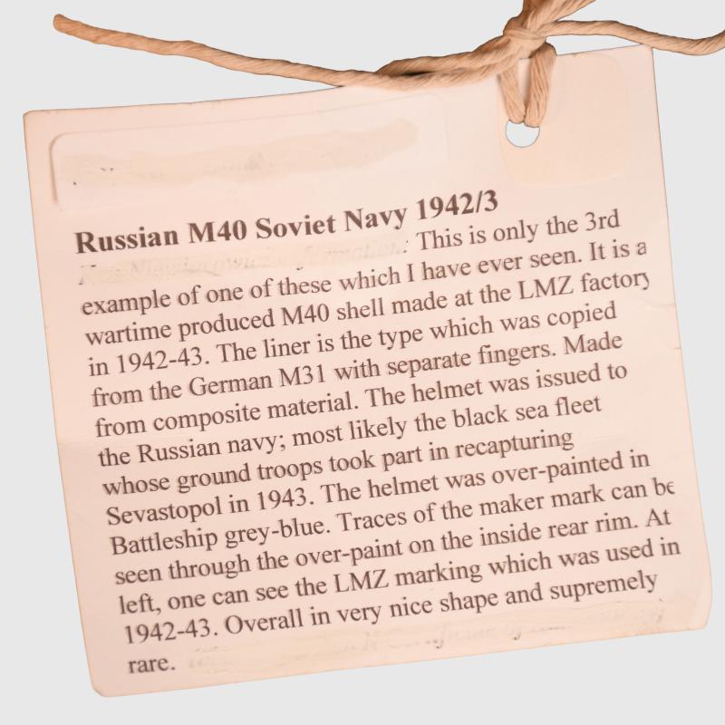 RUSSIAN WWII M40 NAVAL HELMET.