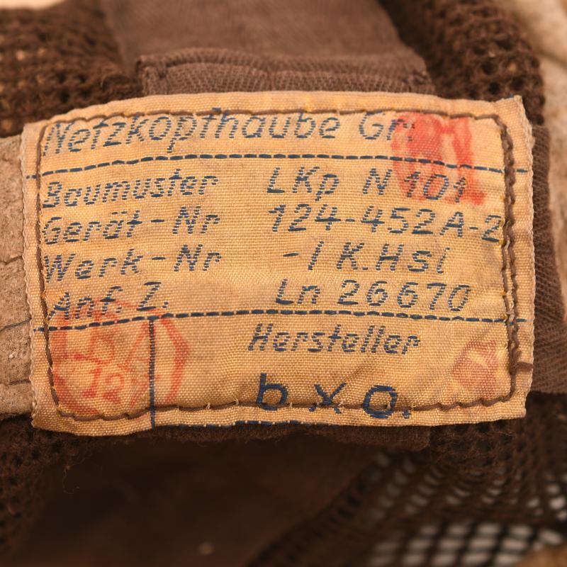 GERMAN WWII LUFTWAFFE SUMMER NETTING FLYING HELMET.