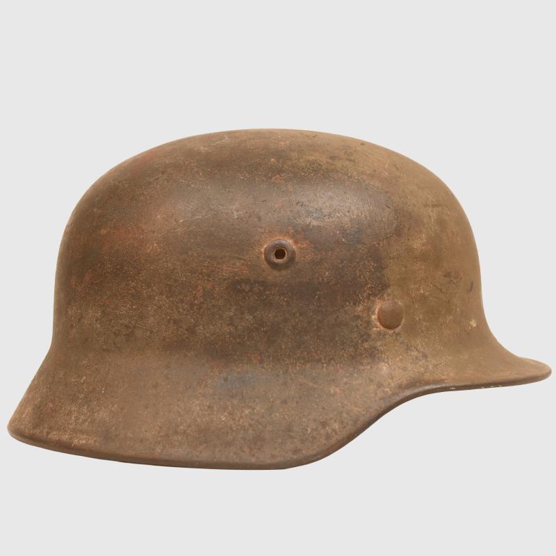 GERMAN WWII NAVY M.40 SINGLE DECAL CAMOUFLAGE HELMET.