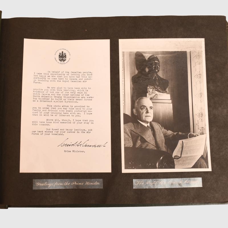 CANADIAN WWII EX GERMAN LUFTWAFFE PILOT’S CANADIAN TRAINING ALBUM.