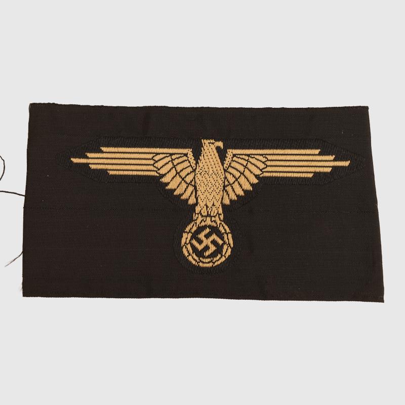 GERMAN WWII WAFFEN SS TROPICAL BEVO WOVEN ARM EAGLE.