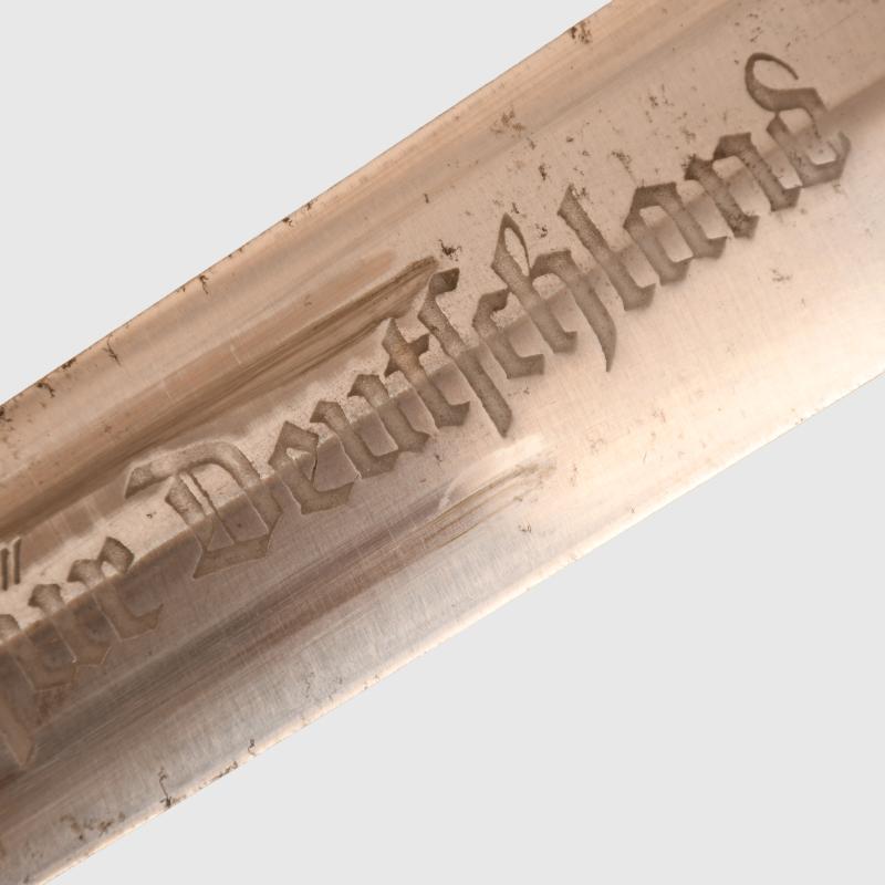 GERMAN WWII SA MANS DAGGER WITH ERASED ROHM INSCRIPTION.