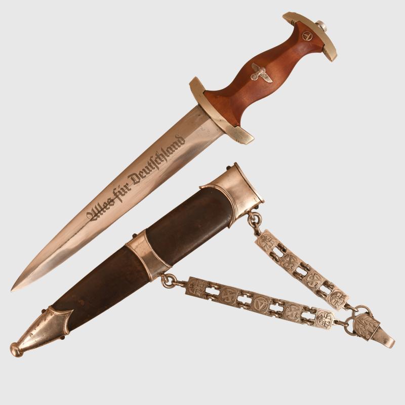 GERMAN WWII NSKK CHAINED OFFICERS DAGGER.