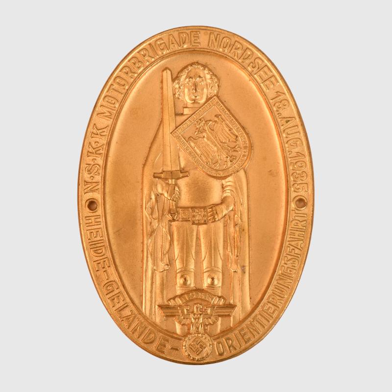 GERMAN WWII NSKK NORDSEE MEETING PLAQUE.