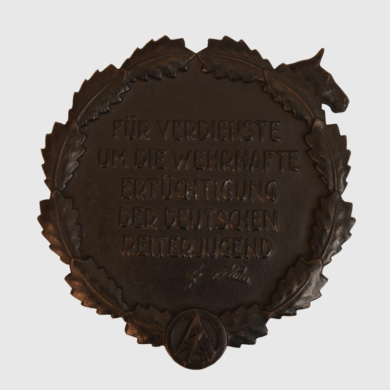 GERMAN WWII SA RIDING PLAQUE.