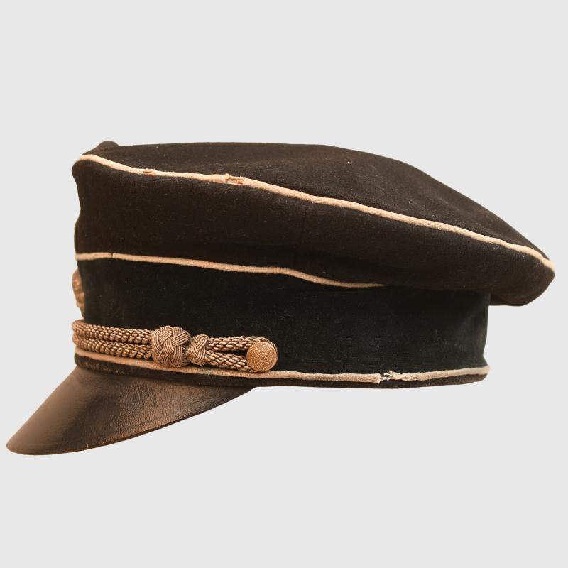 GERMAN WWII EARLY ALLGEMEINE SS OFFICERS CRUSHER CAP.