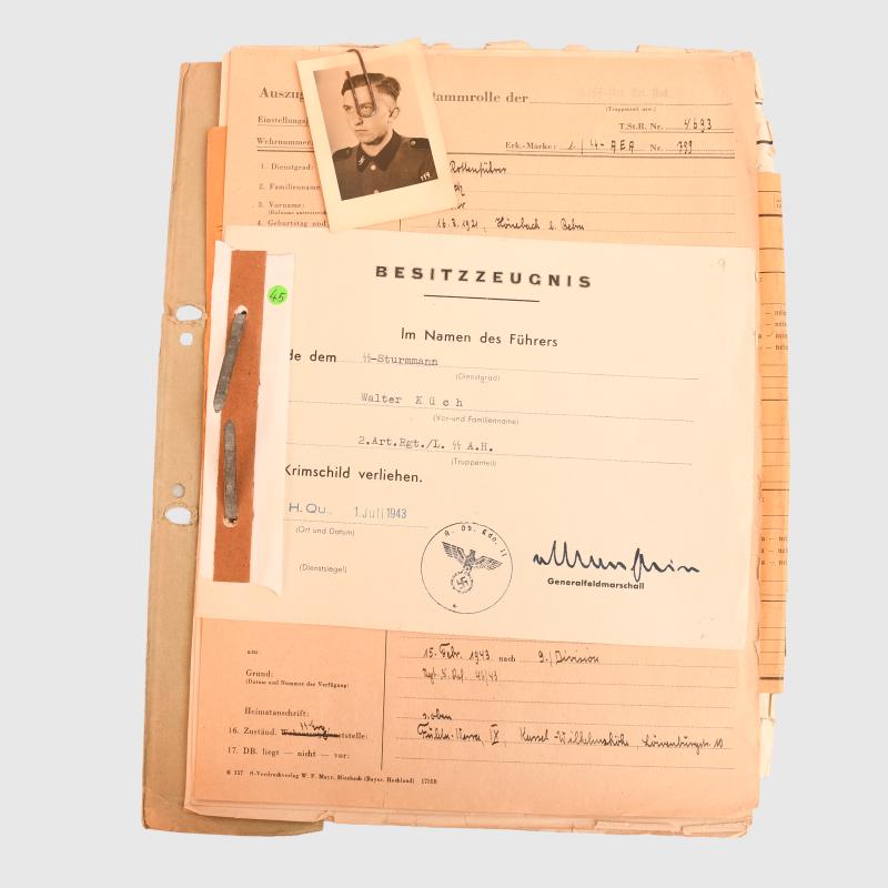 GERMAN WWII LEIBSTANDARTE ADOLF HITLER COMPLETE FILE.