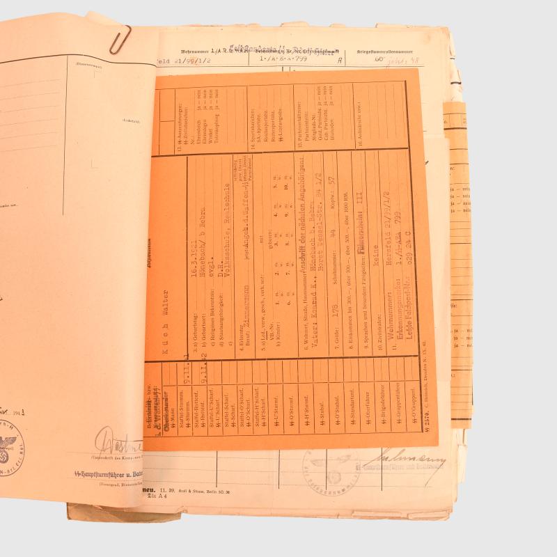 GERMAN WWII LEIBSTANDARTE ADOLF HITLER COMPLETE FILE.
