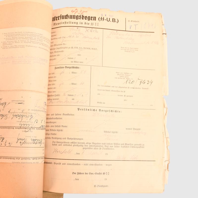GERMAN WWII LEIBSTANDARTE ADOLF HITLER COMPLETE FILE.