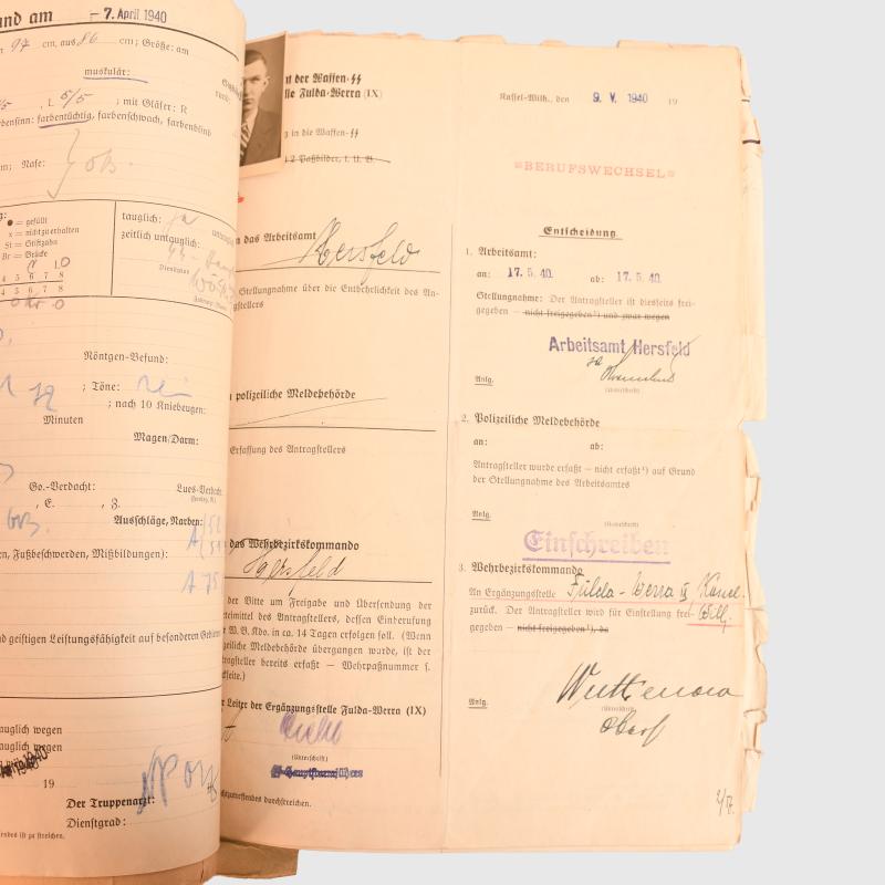 GERMAN WWII LEIBSTANDARTE ADOLF HITLER COMPLETE FILE.