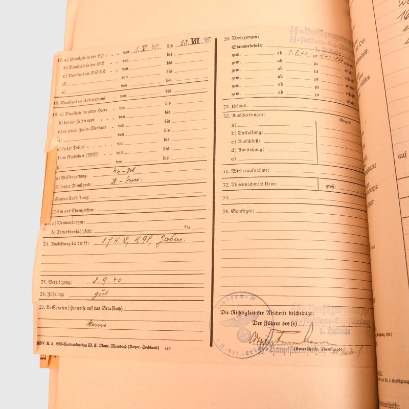 GERMAN WWII LEIBSTANDARTE ADOLF HITLER COMPLETE FILE.