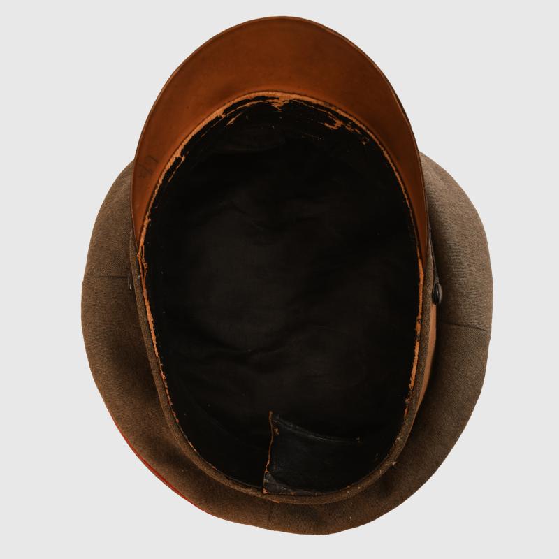 GERMAN WWI ARMY NCO VISOR CAP WITH CAMOUFLAGE CENTRE BAND.