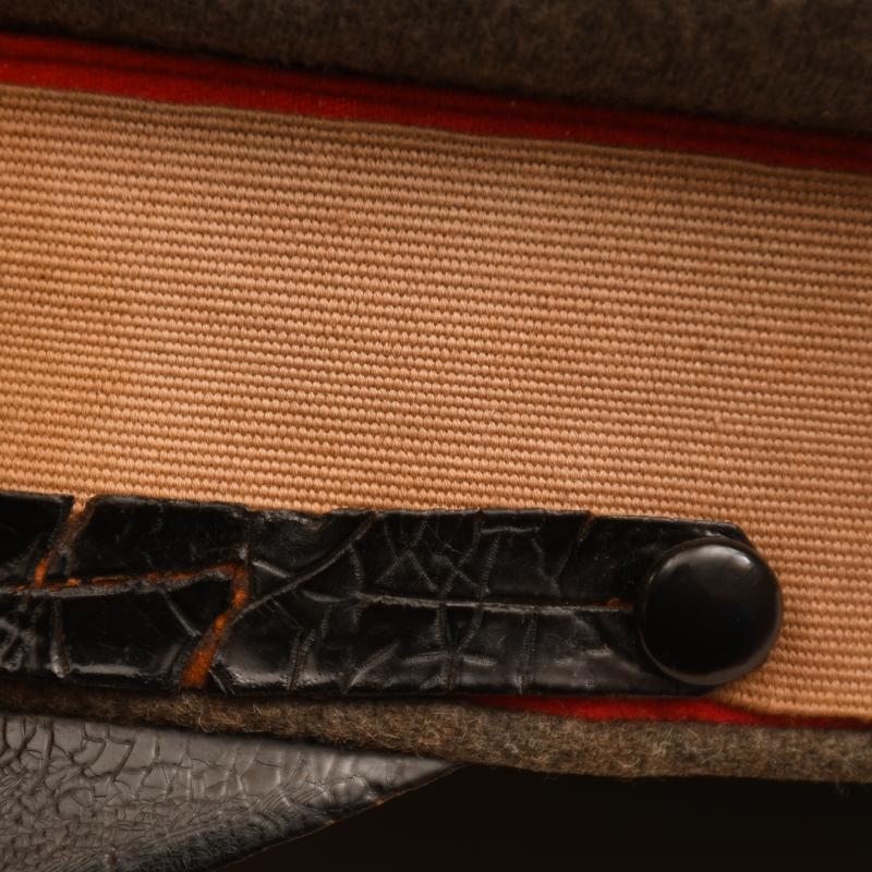 GERMAN WWI ARMY NCO VISOR CAP WITH CAMOUFLAGE CENTRE BAND.