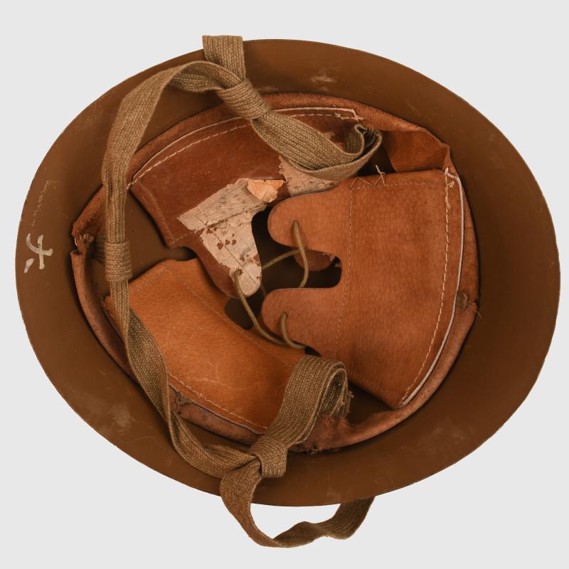 JAPANESE WWII MINT UNISSUED JAPANESE TYPE 90 COMBAT HELMET.