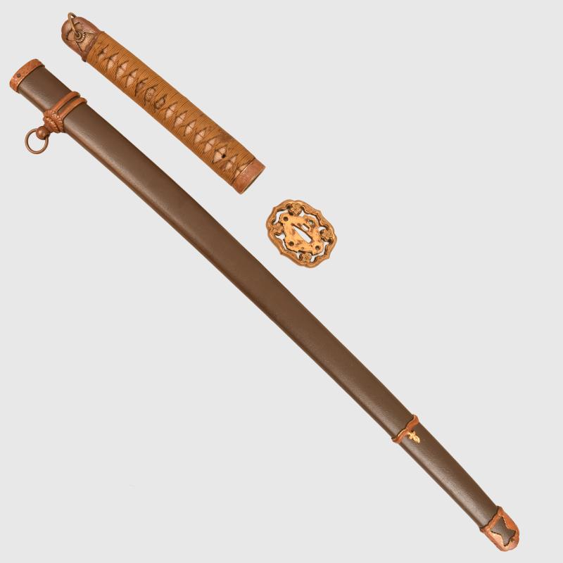 JAPANESE WWII MILITARY KATANA SWORD FITTINGS.