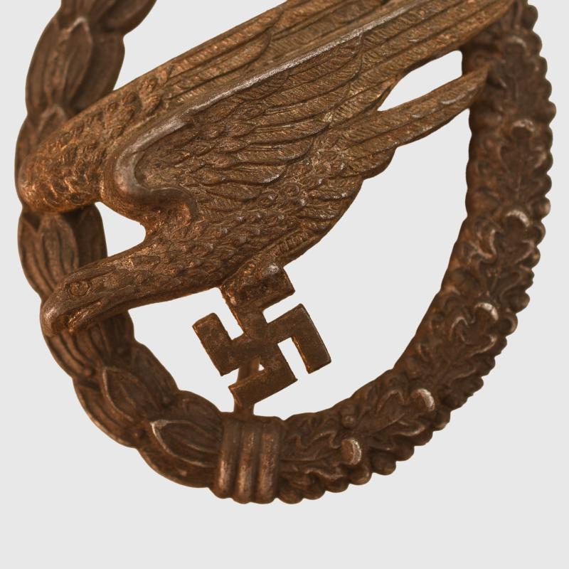 GERMAN WWII LUFTWAFFE PARATROOPER BADGE.